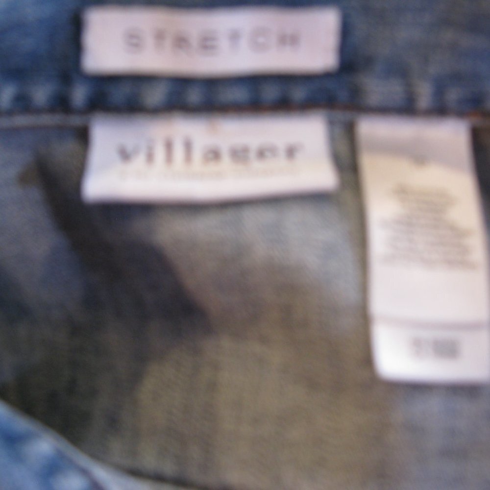 Villager Stretch Blue Jean Jacket Size 10 - Picture 7 of 7
